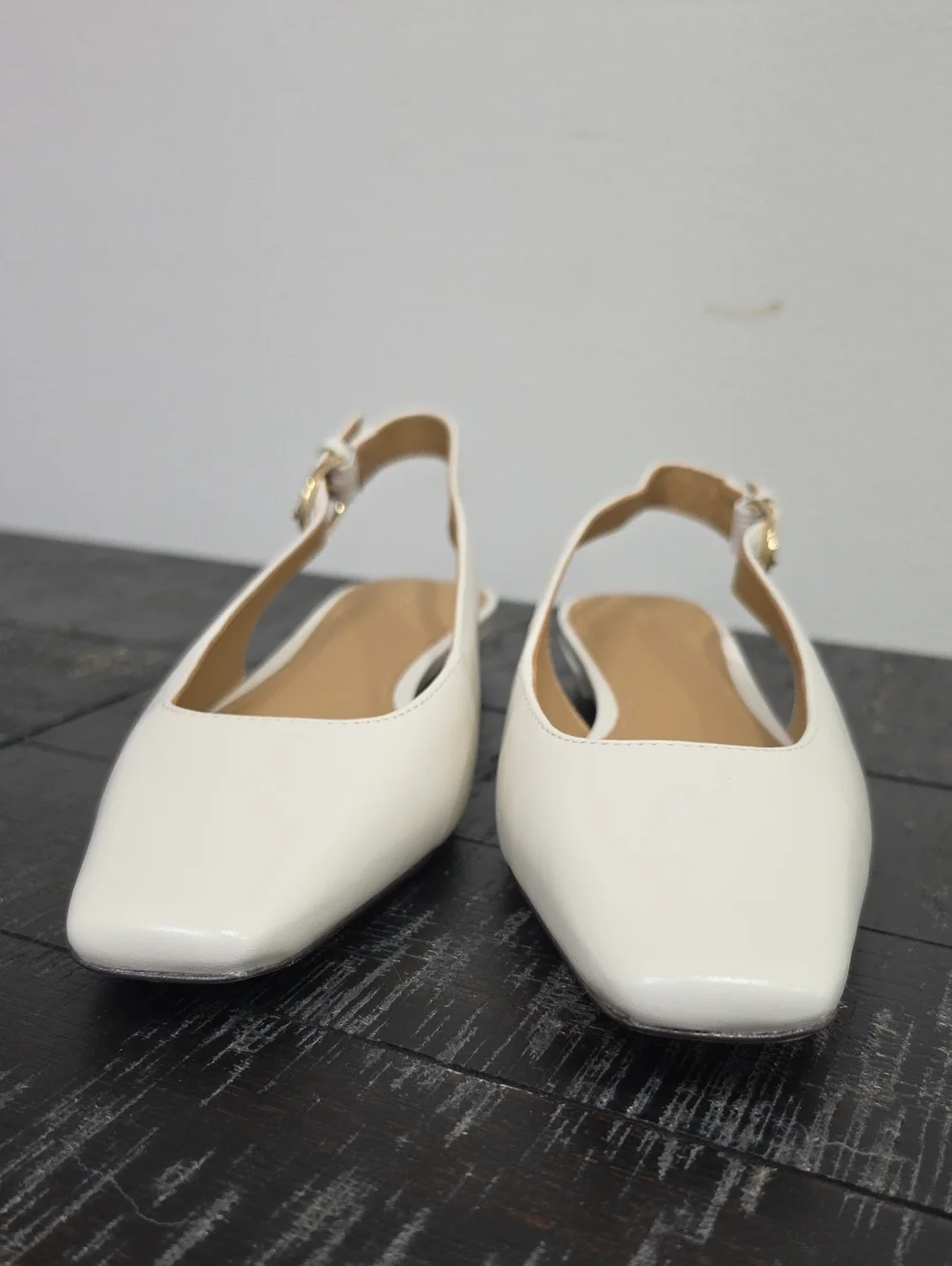 NWOB Quince Italian Leather Slingback Flat in Bone Size 7